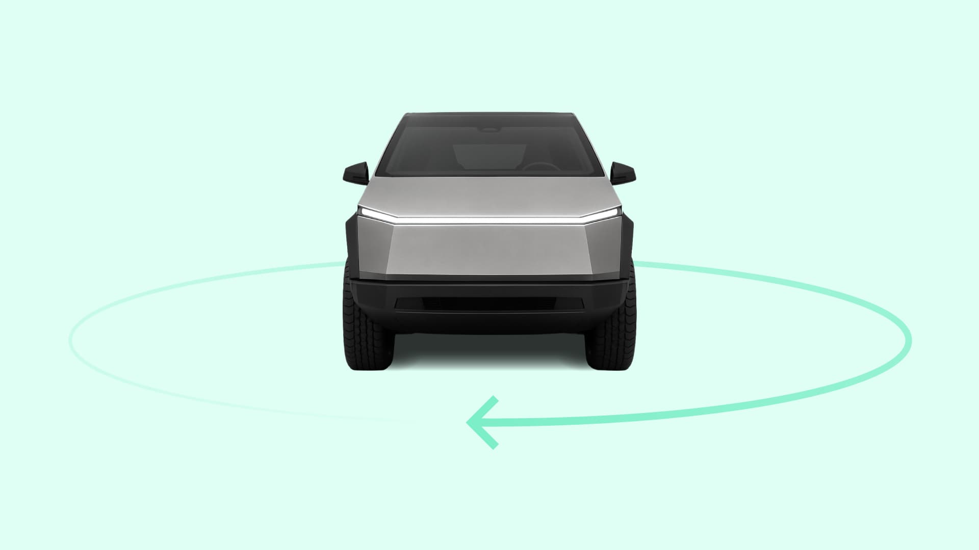 Ford F-150 vs Tesla Cybertruck turning circle comparison