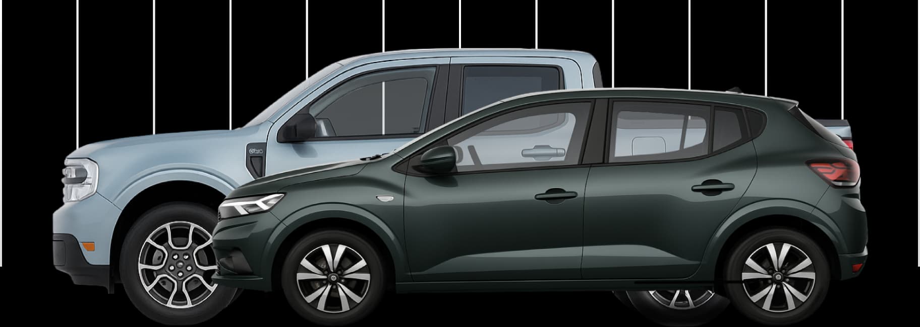 Illustration comparing different car sizes