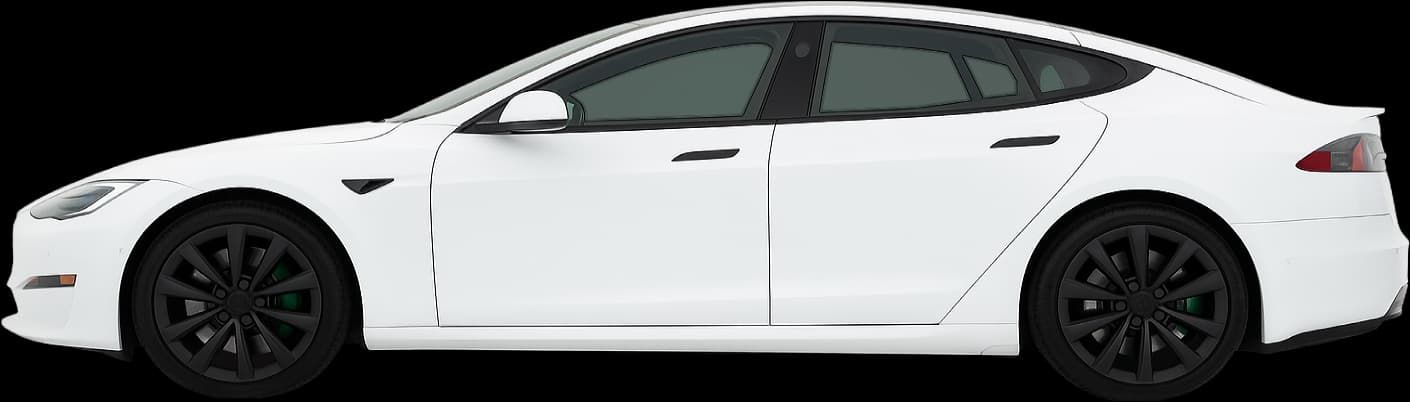 2021 Tesla Model S side view comparison