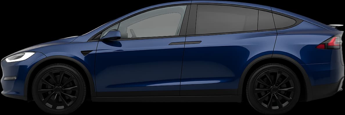 2021 Tesla Model X side view comparison