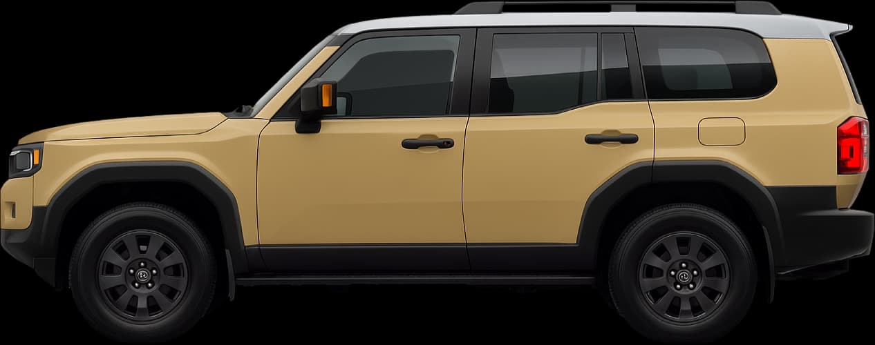 2021 Toyota Land Cruiser side view comparison